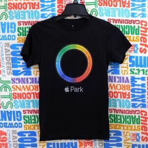Apple Park California Infinity Loop T Shirt Size XXS Black Graphic Tee 95014